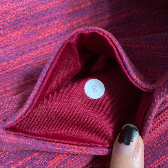Lululemon Wunder Under Crop II in Space Dye Bumble Berry Flaming Tomato Size 8 - Picture 5 of 8